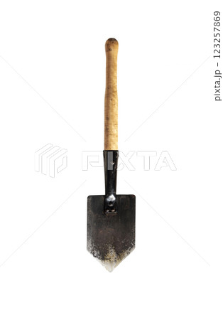 Tool. Small shovel for digging and tillage, white background 123257869
