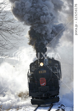 SL冬の湿原号　釧網本線　SL列車　蒸気機関車　C11 171 123258176