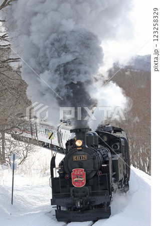 25周年を迎えたSL冬の湿原号　釧網本線　SL列車　蒸気機関車　C11 171 123258329