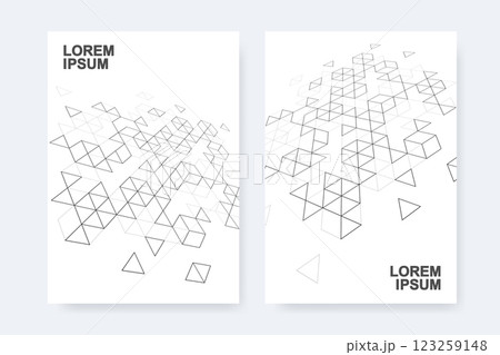 Modern abstract background with triangle and hexagon shapes pattern. Triangular geometric texture for header, web banner, website, presentation Modern abstract background with triangle and hexagon shapes pattern. Triangular geometric texture for header, web banner, website, presentation 123259148