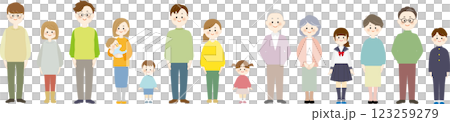 不同年齡的人的插圖:家庭 不同年齡的人的插圖:家庭 123259279