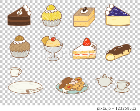 可愛的糖果插圖集 123259312