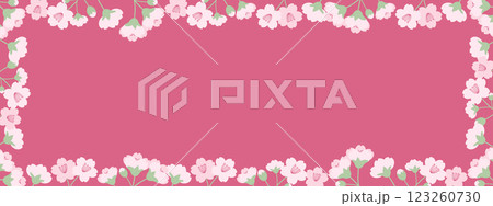 かわいい桜の花のバナー かわいい桜の花のバナー 123260730