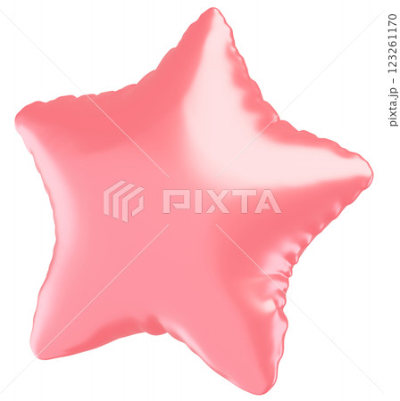3D画像_星型の風船_ピンク 3D画像_星型の風船_ピンク 123261170