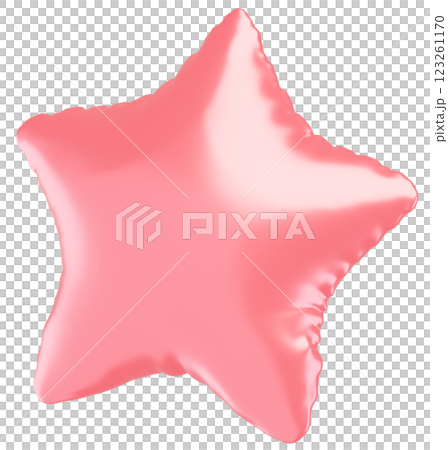 3D画像_星型の風船_ピンク 3D画像_星型の風船_ピンク 123261170