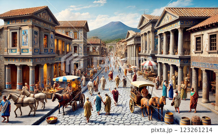 古代ローマの街並み 123261214