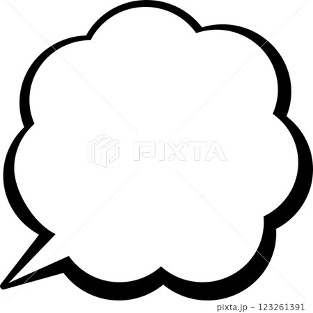 ふわふわ吹き出しイラスト ふわふわ吹き出しイラスト 123261391