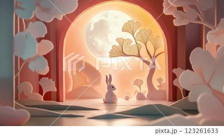 さし絵 立体イラスト 3Dイラスト 123261633