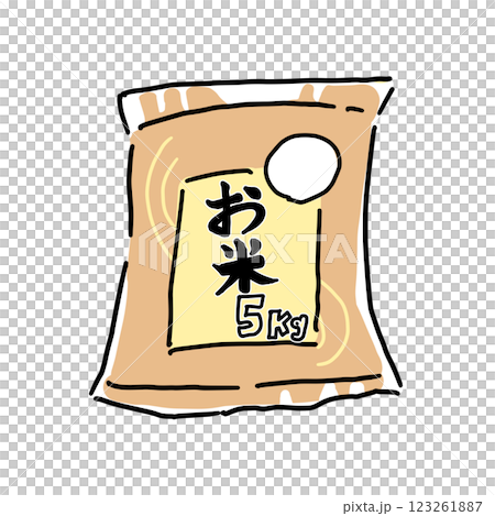お米の手書き風イラスト 123261887