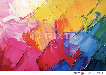 カラフルな絵の具の背景　AI画像 123262911