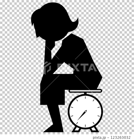 体重計で考える女性 体重計で考える女性 123263032