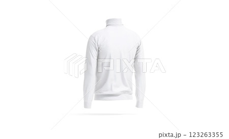 Blank white turtleneck sweater, looped rotation, 4k 123263355
