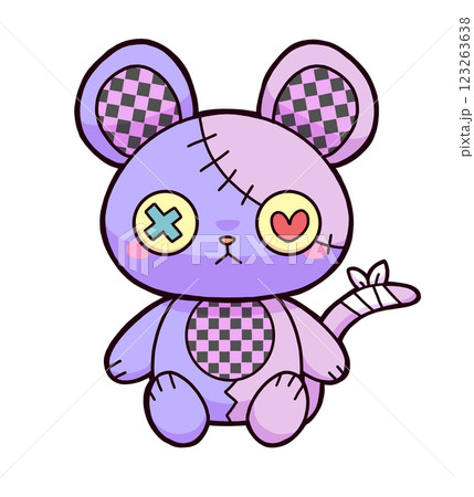 ねずみのぬいぐるみ・紫 ねずみのぬいぐるみ・紫 123263638