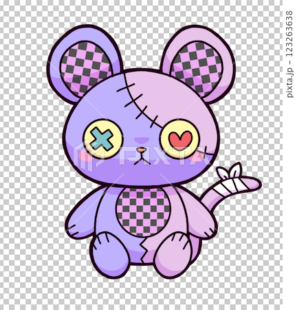 ねずみのぬいぐるみ・紫 ねずみのぬいぐるみ・紫 123263638