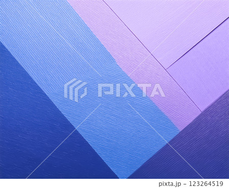 和紙のテクスチャのイメージ素材　モダン幾何学模様　ピンク色　青色　紫色 123264519