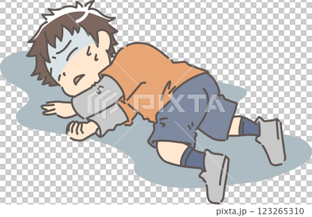 兩名男孩因健康狀況不佳而暈倒 123265310