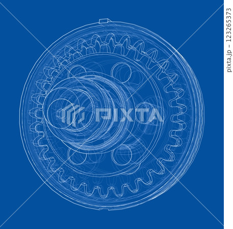 Wave Reducer. Vector illustration, 3d render Wave Reducer. Vector illustration, 3d render 123265373