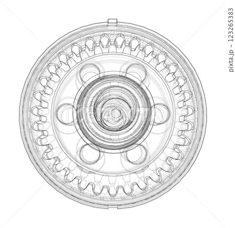 Wave Reducer. Vector illustration, 3d render 123265383