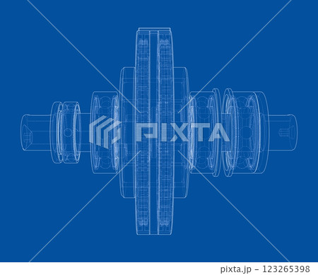 Wave Reducer. Vector illustration, 3d render 123265398