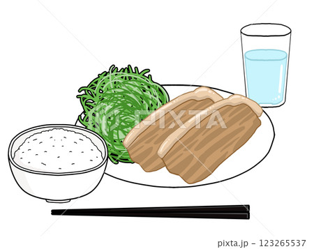 生姜焼き定食のイラスト 生姜焼き定食のイラスト 123265537