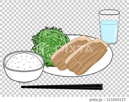 生姜焼き定食のイラスト 生姜焼き定食のイラスト 123265537