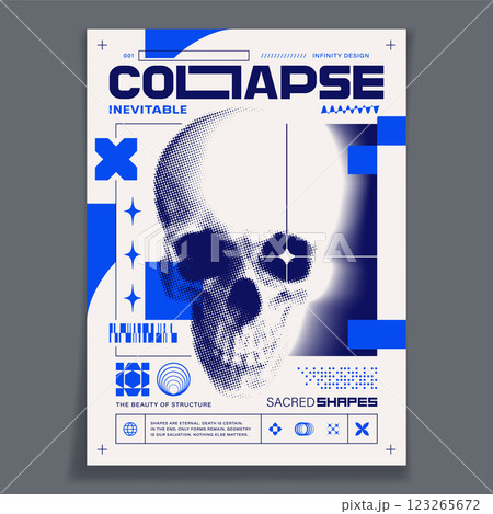 Brutalist Poster Design Template Brutalist Poster Design Template 123265672