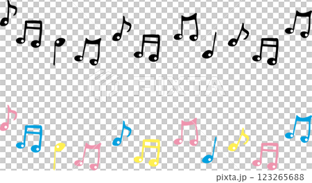 音符　メロディラインセット 123265688
