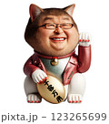 千客万来　招き猫 123265699