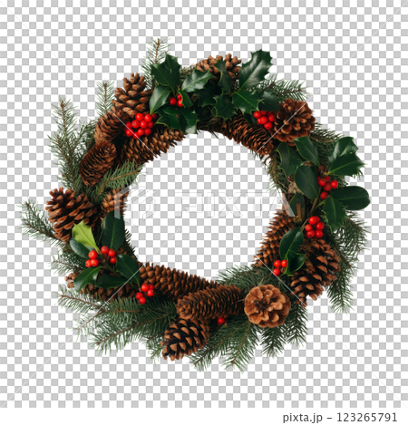 クリスマスリース 123265791