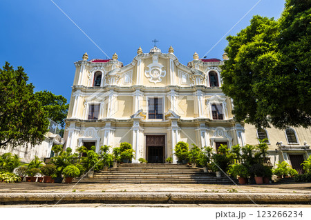 The beautiful St. Joseph's Seminary and Church in Macau, The place is part of the UNESCO World Heritage. 123266234