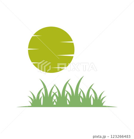 Grass log icon design 123266483