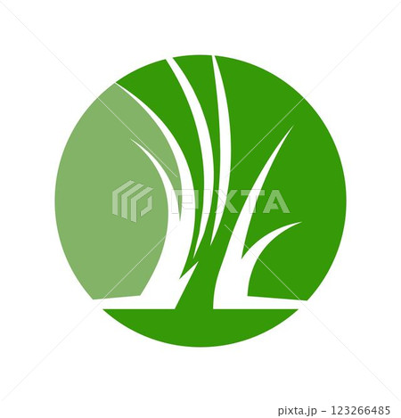 Grass log icon design 123266485