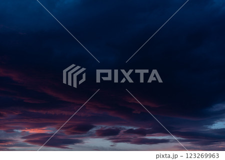 Golden Twilight: Sky Painted in Orange and Blue, Desktop Refuge 123269963