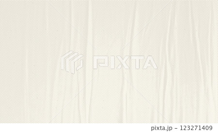 Crumpled ecru craft package paper texture. Abstract cream texture old paper background. Beige old cardboard backdrop. Vector illustration of grunge vintage note sheet or package. Old papyrus 123271409