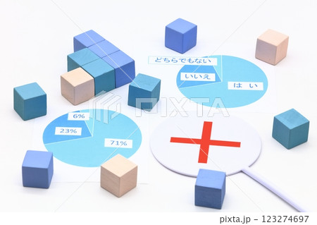 アンケートとグラフのイメージ アンケートとグラフのイメージ 123274697