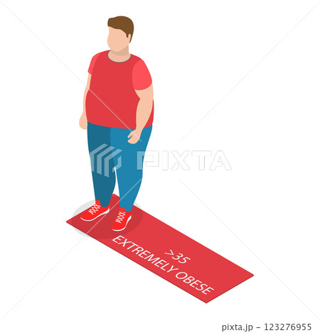 3D Isometric Flat Vector Illustration of Body Mass Index, BMI Classification Chart. Item 1 3D Isometric Flat Vector Illustration of Body Mass Index, BMI Classification Chart. Item 1 123276955