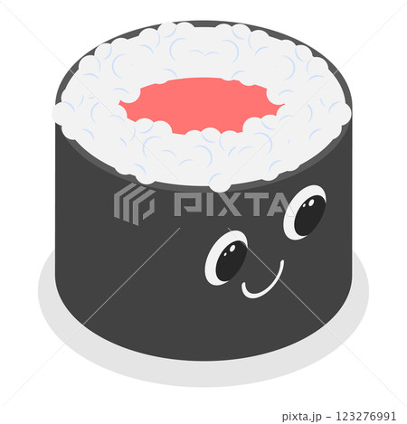 3D Isometric Flat Vector Set of Various Sushi, Rolls and Nigiri Funny Characters, Japanese Traditional Cuisine. Item 11 3D Isometric Flat Vector Set of Various Sushi, Rolls and Nigiri Funny Characters, Japanese Traditional Cuisine. Item 11 123276991