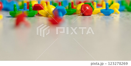Educational colorful close-up puzzles. Banner Educational colorful close-up puzzles. Banner 123278269