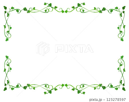 ナチュラルな植物のシンプルフレーム 123278597