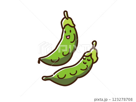 枝豆　キャラクター　ゆるかわ 123278708