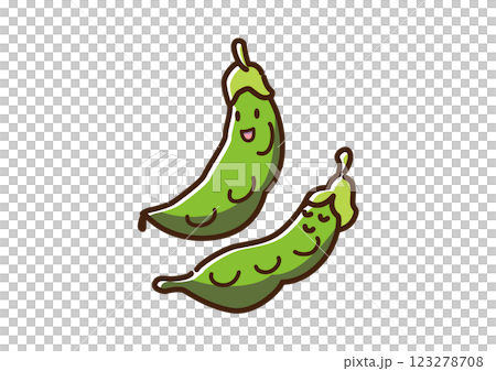枝豆　キャラクター　ゆるかわ 123278708