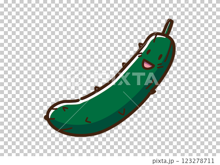 黃瓜人物可愛 123278711