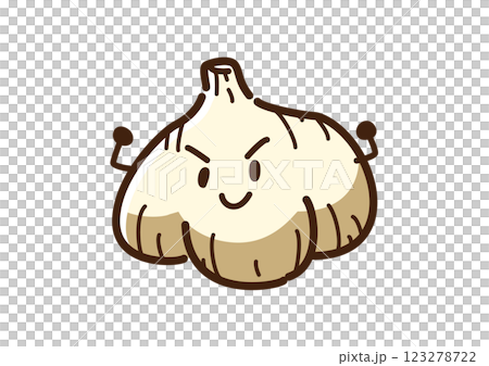 大蒜字符可愛 123278722