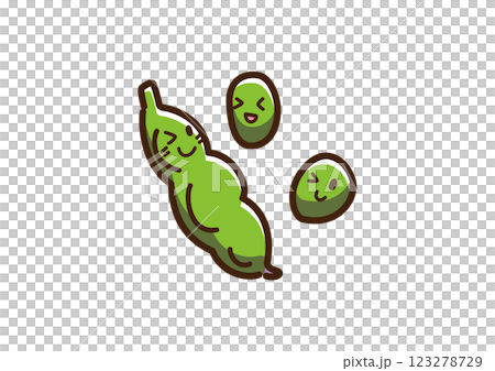 枝豆　キャラクター　ゆるかわ 123278729