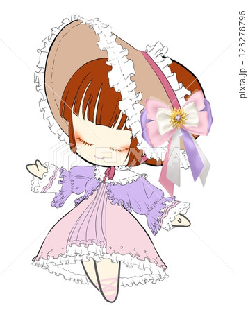 甘ロリータ ミニキャラクター 甘ロリータ ミニキャラクター 123278796