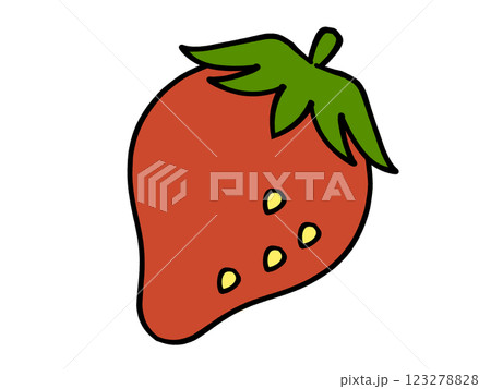 ゆるい苺のイラスト素材 123278828