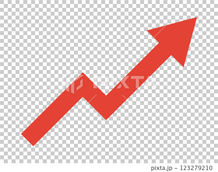 紅色箭頭插圖向右上方指向 123279210