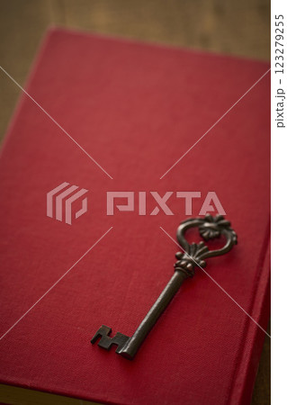 アンティークな本と鍵のイメージ 123279255