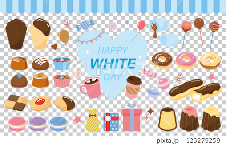 白色情人節糖果套裝 123279259