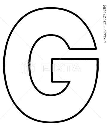 シンプルなアルファベットGのイラスト素材 シンプルなアルファベットGのイラスト素材 123279294